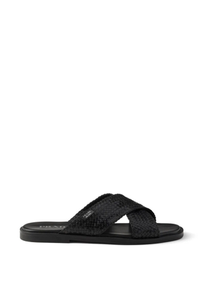 Prada crisscross slides - Black