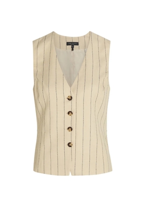 rag & bone striped buttoned vest - Neutrals