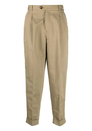 PT Torino pleat-detail chino trousers - Neutrals