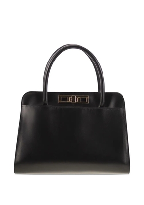 Fabiana Filippi logo-stamp leather tote bag - Black