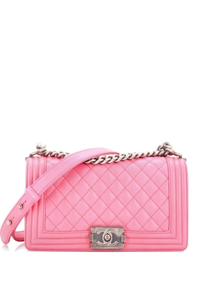 CHANEL Pre-Owned Boy Flap Bag Quilted Caviar Old Medium crossbody bag - Pink