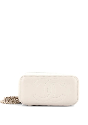 CHANEL Pre-Owned Classic Vanity Case with Chain Quilted Caviar Small crossbody bag - Grey