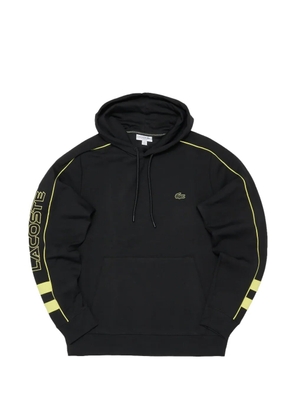 Lacoste logo-patch hoodie - Black