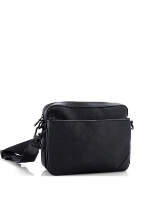 Louis Vuitton Pre-Owned Trio Messenger Bag Monogram Shadow Leather crossbody bag - Black