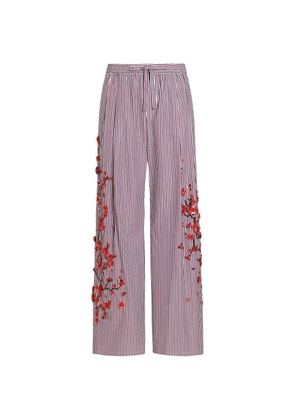 Dolce & Gabbana cotton Vanity trousers with embroidery and piping - White
