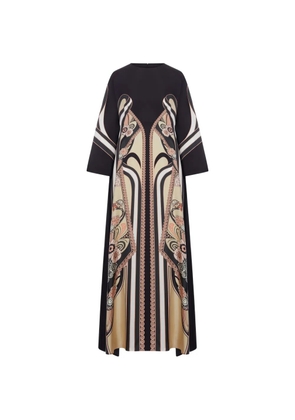 La DoubleJ crew-neck silk dress - Black