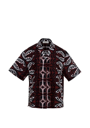 Devotion patterned short-sleeved shirt - Red