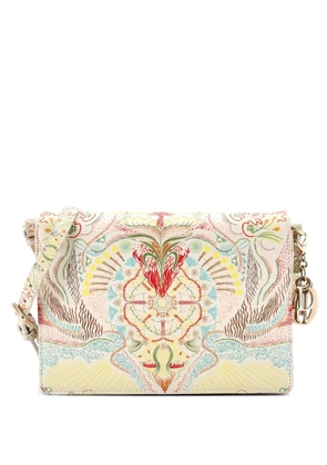 Christian Dior Pre-Owned Lady Dior Wallet on Chain Pouch Printed Leather crossbody bag - Neutrals