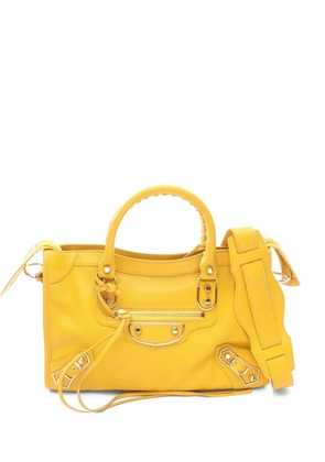 Balenciaga Pre-Owned 1910s metallic edge leather tote bag - Yellow