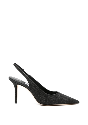 Jimmy Choo Love pointed glitter slingback pumps - Black