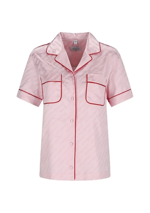 Off-White jacquard satin shirt - Pink