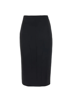 Max Mara zip slit midi skirt - Black