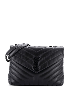 Saint Laurent Pre-Owned Loulou Matelasse Chevron Leather Medium shoulder bag - Black