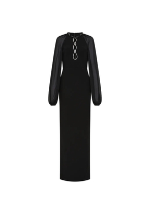 Rebecca Vallance embellished sleeve gown - Black