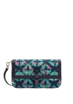 Furla S Iride floral-jacquard crossbody bag - Blue