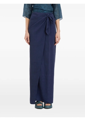 Cortana wrap-style maxi skirt - Blue