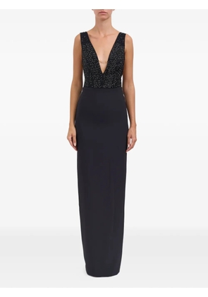 Elisabetta Franchi embellished V-neck maxi dress - Black