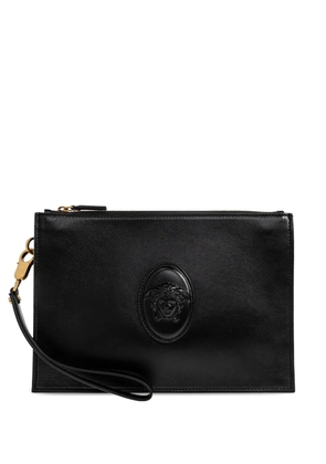 Versace Lou leather clutch bag - Black
