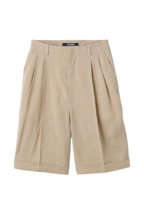 Jacquemus pleated shorts - Neutrals
