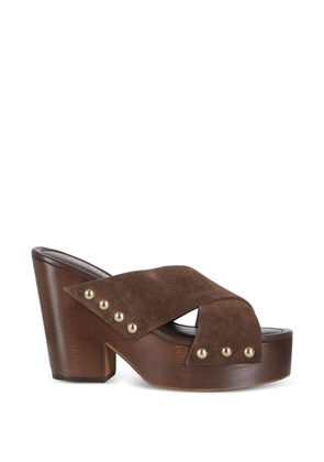 Paris Texas 105mm Marisol mules - Brown