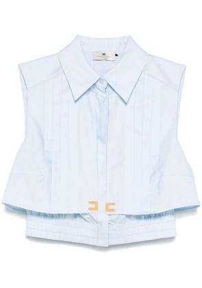 Elisabetta Franchi cropped poplin shirt - Blue