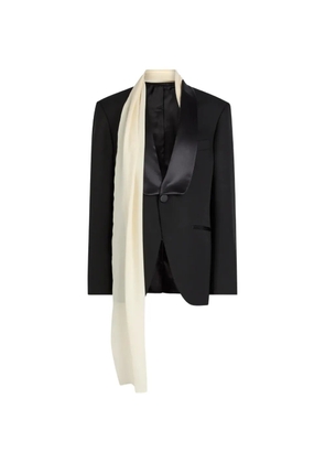 ARMARIUM shawl-detail single-breasted V-neck blazer - Black