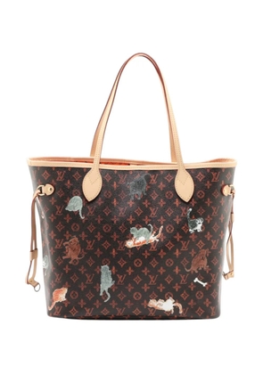Louis Vuitton Pre-Owned 2019 Grace Coddington Monogram Catogram Neverfull MM tote bag - Brown