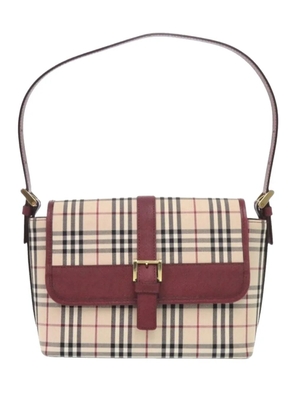 Burberry Pre-Owned 2000-2017 House Check Canvas Flap shoulder bag - Red