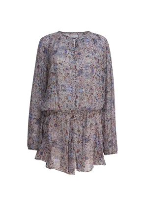 MARANT ÉTOILE printed mini dress - Neutrals