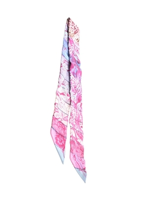 Hermès Pre-Owned 2000-2025 Jungle Love Rainbow Silk Twilly Scarf scarves - Pink