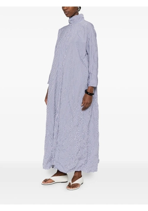 Daniela Gregis striped funnel-neck maxi dress - Blue