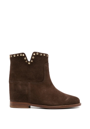 Via Roma 15 studded boots - Brown