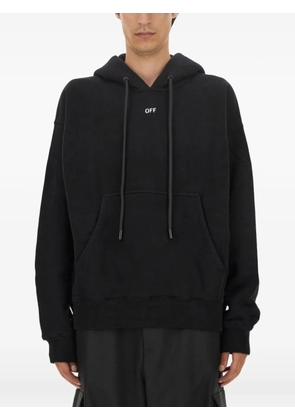 Off-White logo-print hoodie - Black
