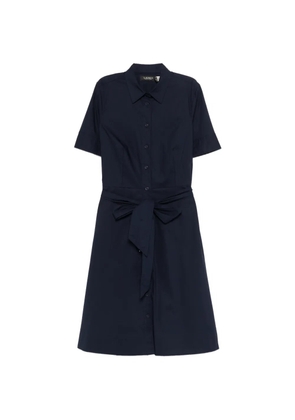 Lauren Ralph Lauren tie-waist shirt midi dress - Blue