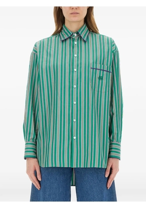 ETRO striped jacquard shirt - Green
