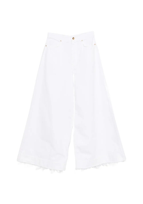Alberta Ferretti frayed jeans - White