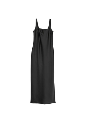 Manuel Ritz square-neck slit dress - Black