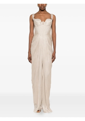 Maria Lucia Hohan Anais pleated maxi dress - Neutrals
