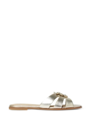 PINKO Milly leather flat sandals - Gold