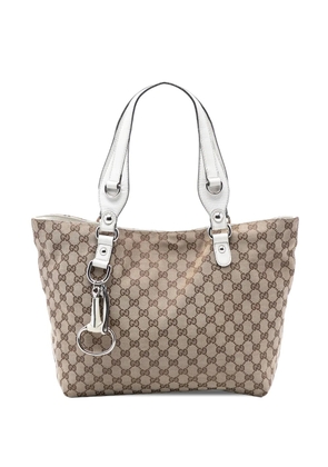 Gucci Pre-Owned 2016-2025 Medium GG Canvas Icon Bit tote bag - White