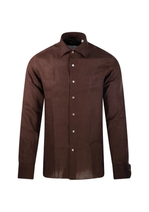 BORRIELLO NAPOLI button long-sleeve shirt - Brown