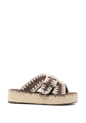 Mou buckle strappy sandals - Brown