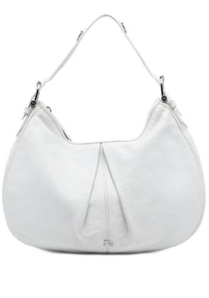 Burberry Pre-Owned 2000-2017 Large Leather Malika Hobo shoulder bag - White