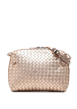 Bottega Veneta Pre-Owned 2012-2026 Metallic Nappa Intrecciato Nodini crossbody bag - Gold