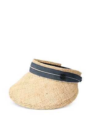 Maison Michel Pat ribbon visor - Neutrals