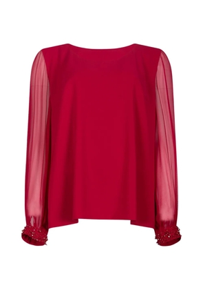 Antonio D'Errico sheer-sleeve blouse - Red