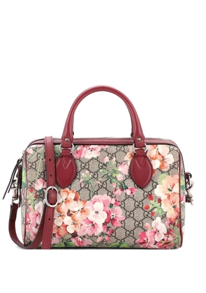 Gucci Pre-Owned Convertible Boston Bag Blooms Print GG Coated Canvas Small satchel - Brown