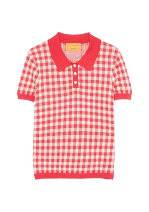 Guest In Residence Gingham short-sleeve top - Red