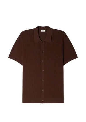 SANDRO button short-sleeve cardigan - Brown