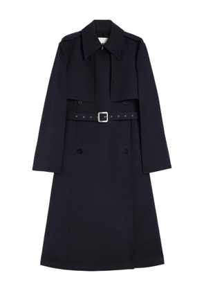 Jil Sander double-breasted belted wool coat - Blue